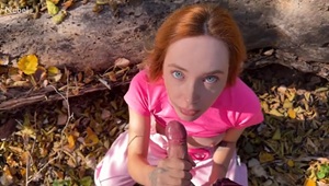 Фея леса наказала грибника минетом и сексом на свежем воздухе